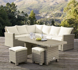 salon de jardin en rotin